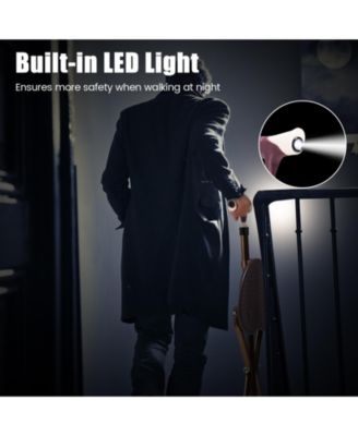 Lightweight Adjustable Folding Cane Seat Aluminum Alloy Crutch Chair With Light