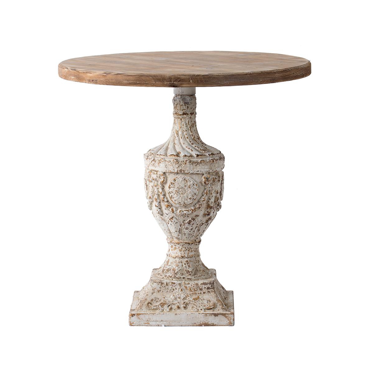 30x31" Antique Round Wood Table