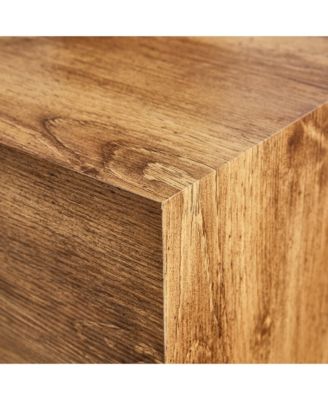 Modern MDF coffee table with wood texture pattern -39.37x23.62x11.81 inches - stylish and durable design