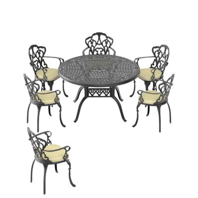 Streamdale 7-Piece Cast Aluminum Patio Set w/ Cushions