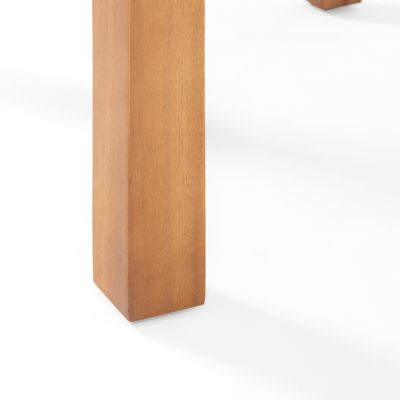 Acacia Wood Slat-Top Side Table: Minimalist Elegance For Outdoor Spaces