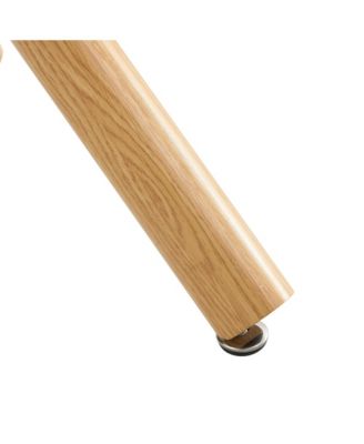 Simplie Fun Large Modern Minimalist Rectangular Glass Dining Table for 6-8 with 0.39" Tempered Glass Tabletop and Wood Color Metal Legs, for Kitchen Dining Living Meeting Room Banquet hall