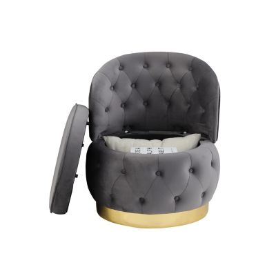 360 Degree Swivel Cuddle Barrel Accent Storage Chairs