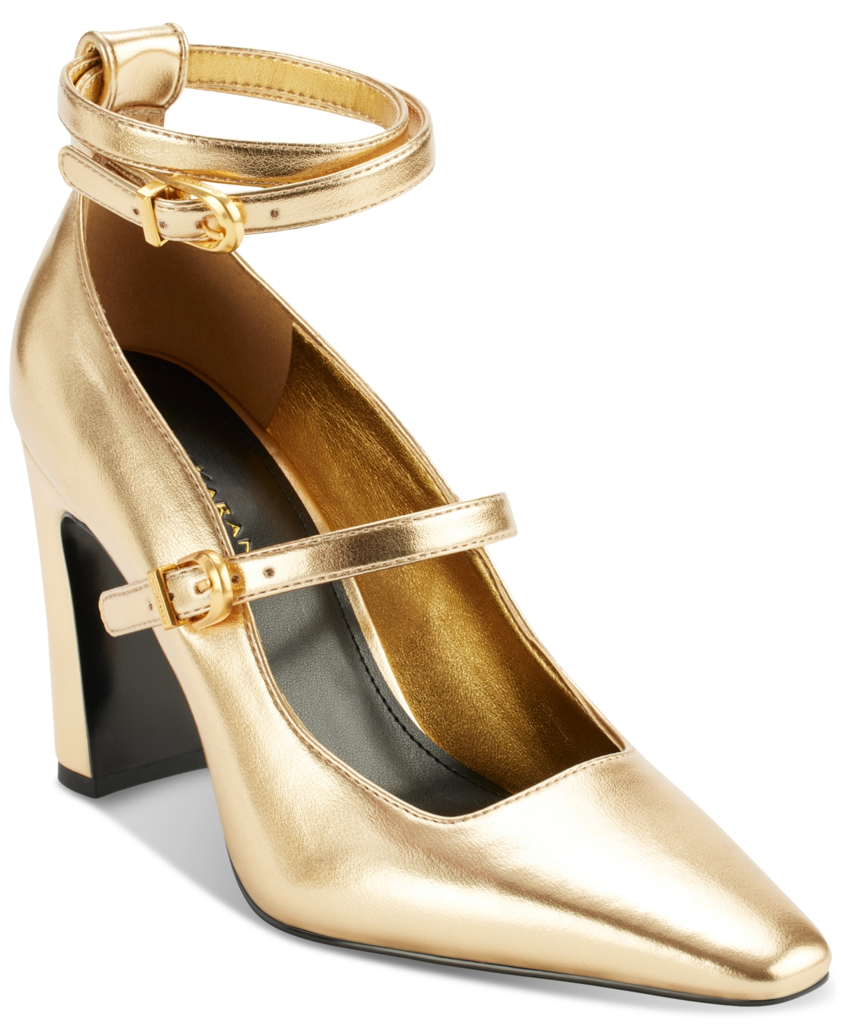 Donna Karan New York Pryce Ankle Strap Mary Jane Pump In Gold
