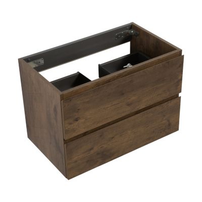 Streamdale Walnut Wall Cabinet 2 Drawers, Pre-Assembled