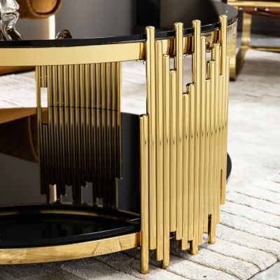 2-Layer Tempered Glass Coffee Table