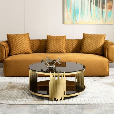 2-Layer Tempered Glass Coffee Table