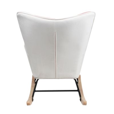 Mid-Century Modern Rocking Chair with Ottoman