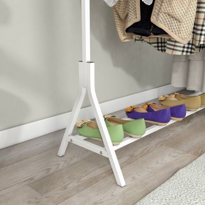 Streamdale Freestanding Garment Rack, Multi-Functional, White