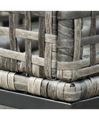 Patio Wicker Pool Float Caddy with Wheels