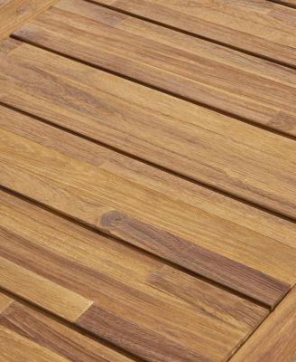 Outdoor 69" Acacia Wood Dining Table, Sandblast Natural Finish