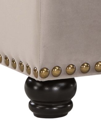 24" Velvet 5th Avenue Storage Ottoman
