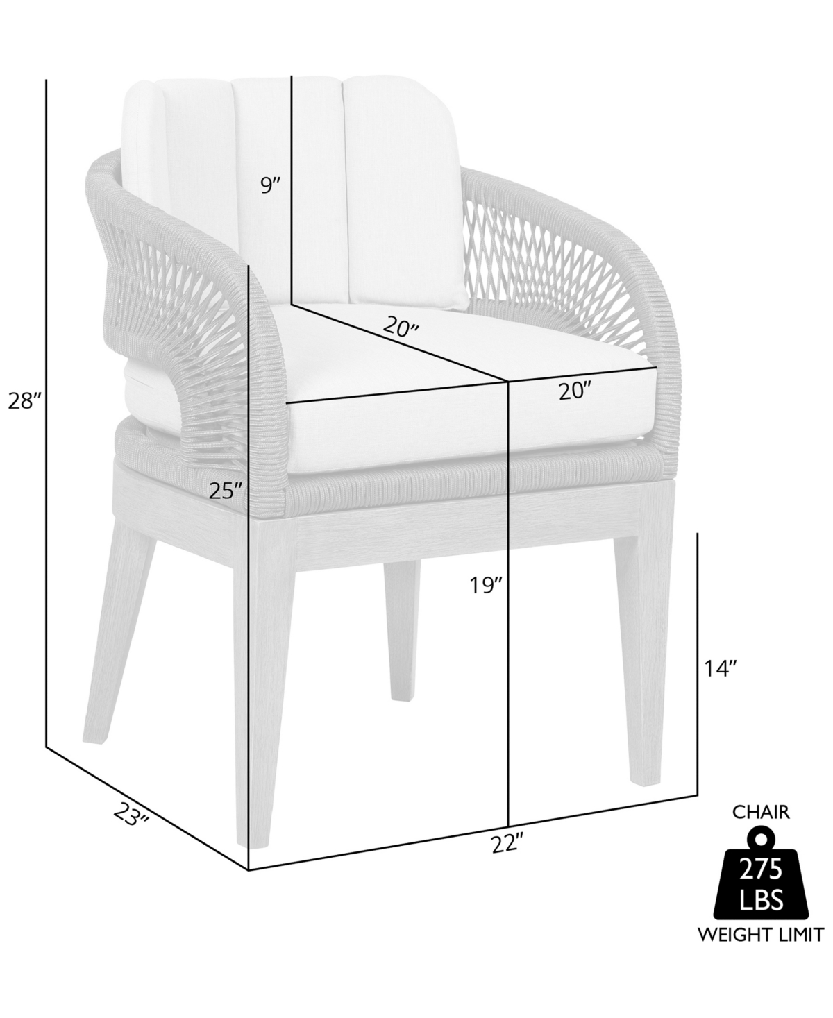 Macy's Orbit Outdoor Dining Chair In Brown
