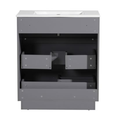 Streamdale Modern 30" Bathroom Vanity Set with Ceramic Sink and Storage