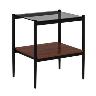 Rectangle End Table set (2), Glass Top