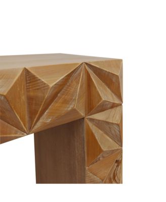 Modern Geometric Wooden Console Table