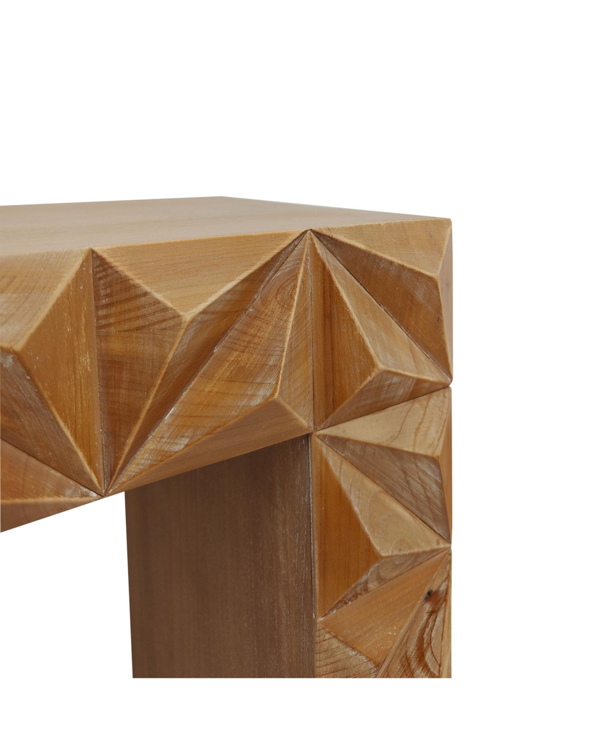 Modern Geometric Wooden Console Table