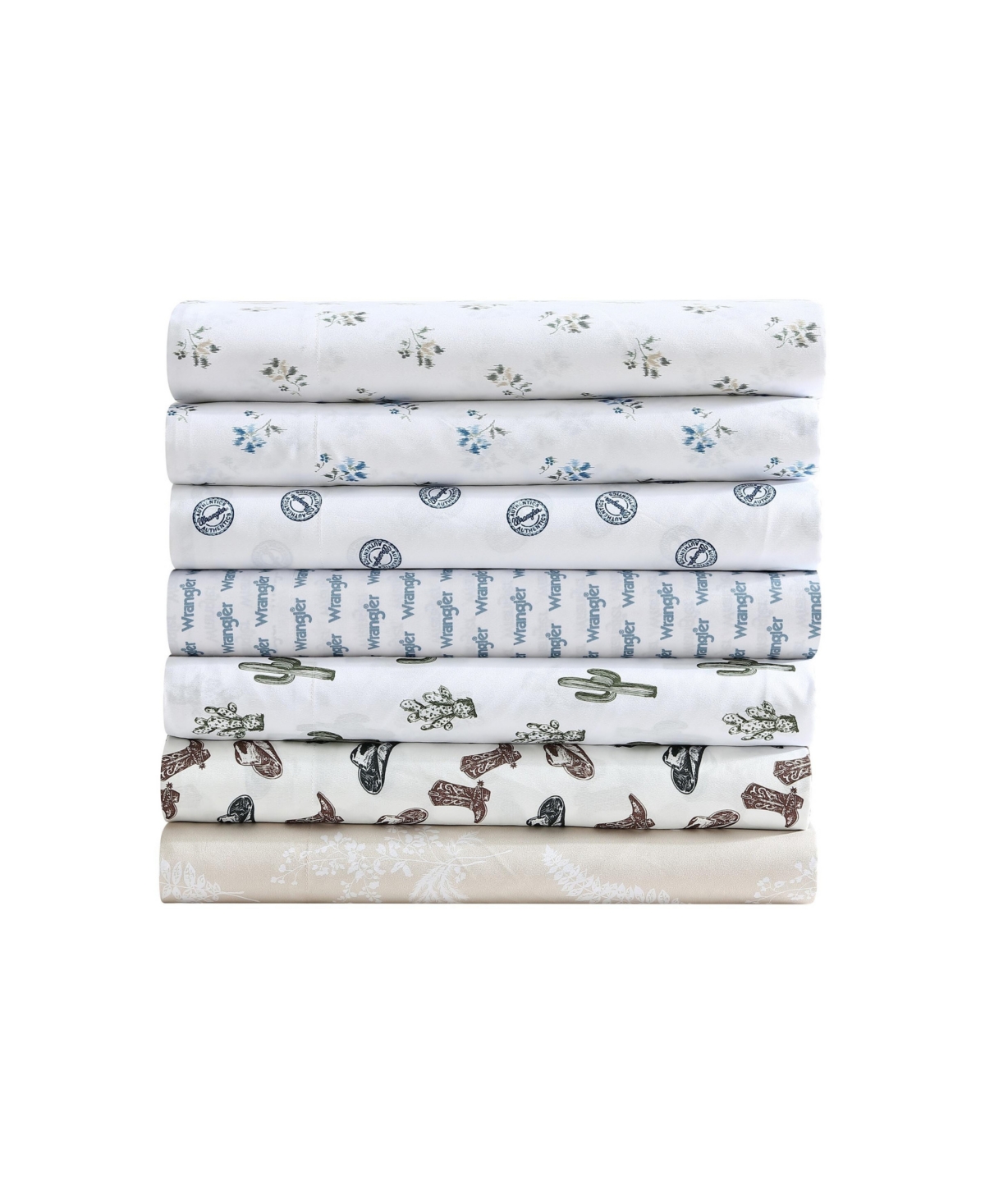 Wrangler Closeout!  Microfiber 4-pc. Sheet Set, King In Sketchy Ditsy Green