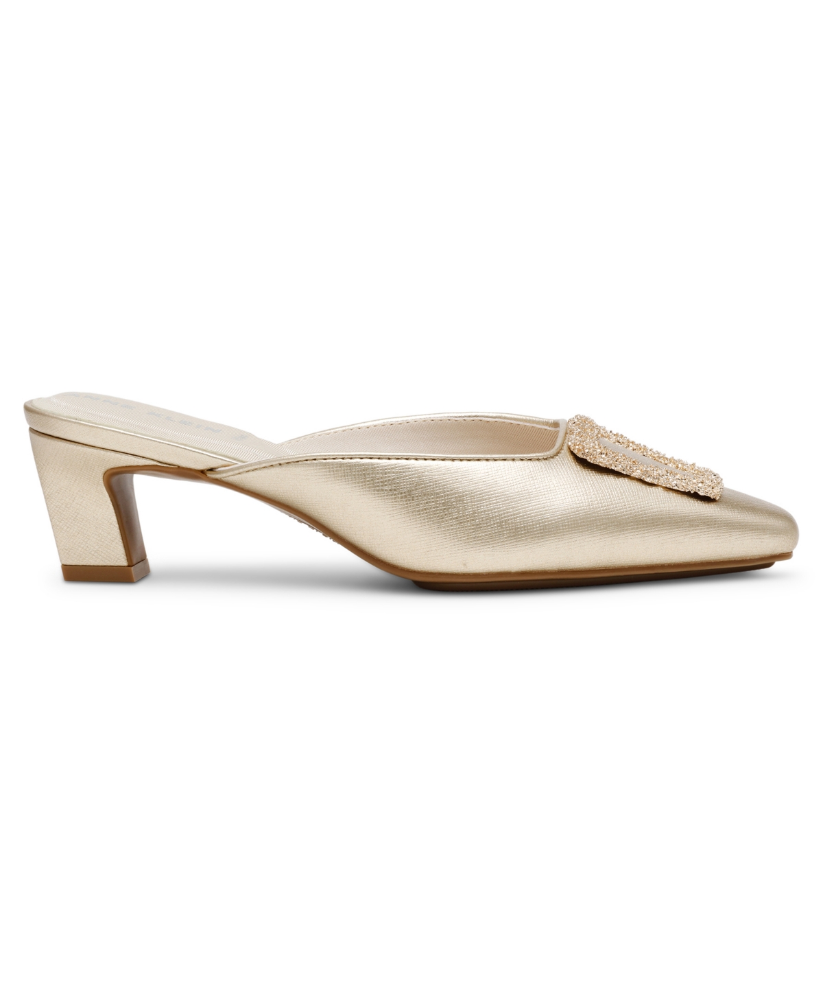 Anne Klein Women's Star Crystal Ornament Kitten Heel Mules