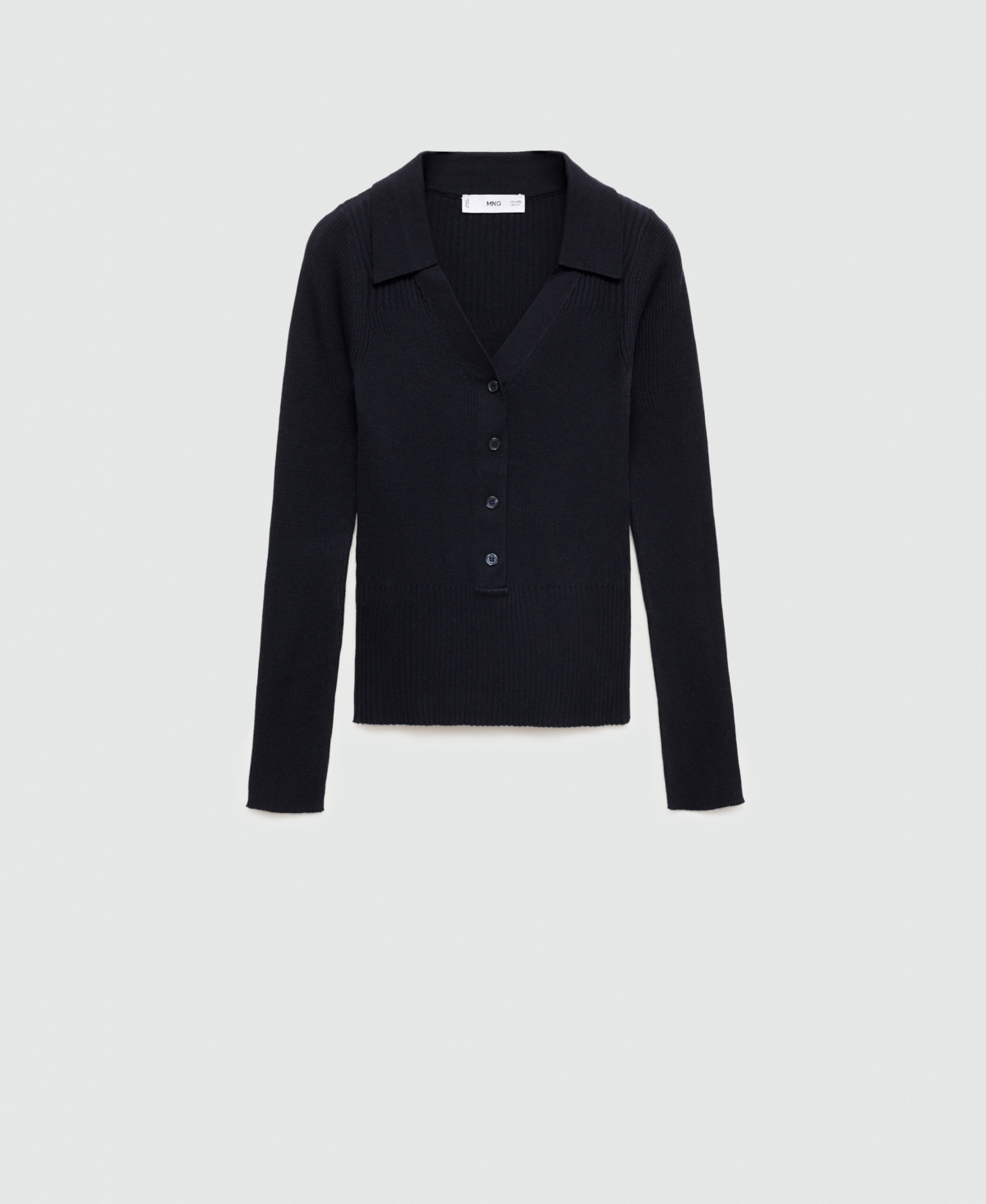 Mango Women's Buttons Detail Ribbed Sweater