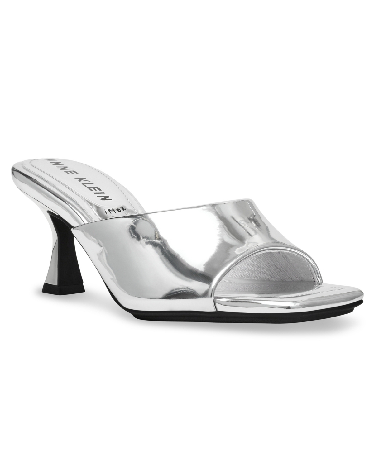 Anne Klein Akjerilyn Womens Manmade Slide In Silver