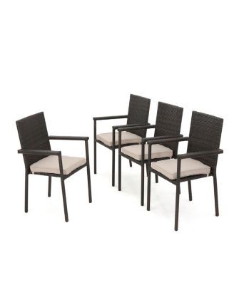 Streamdale San Pico Dining Chair-Multi Brown,1Pc With Cushion