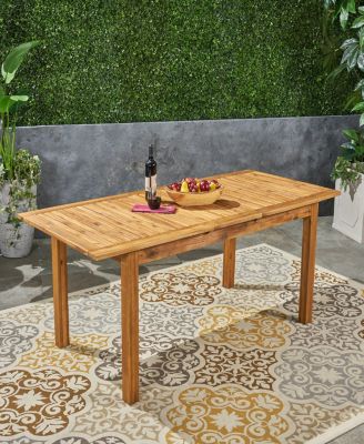 Streamdale Expandable Acacia Wood Dining Table Perfect For Outdoor Gatherings