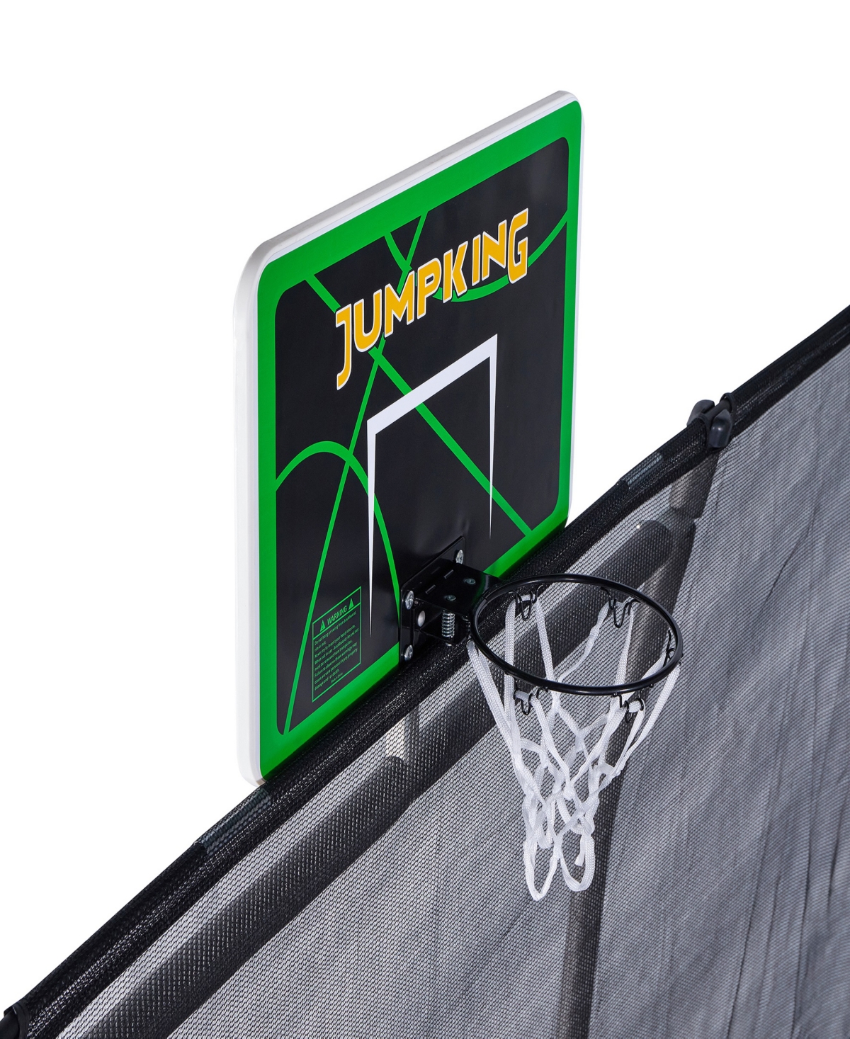 JumpKing 10' x 15' Rectangle Trampoline includes 2 Basketball Hoops with Breakaway Rim and Ladder
