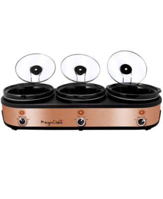 Triple 2.5 Quart Slow Cooker and Buffet Server