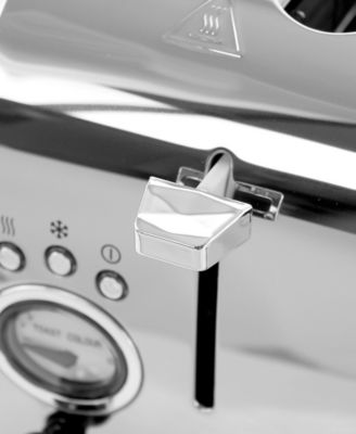 4 Slice Stainless Steel Wide Slot Retro Toaster