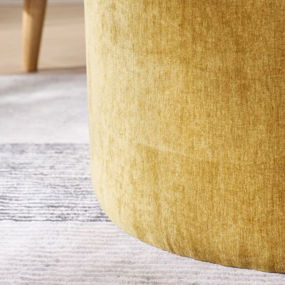 Chenille Storage Ottoman with Stool and Desktop