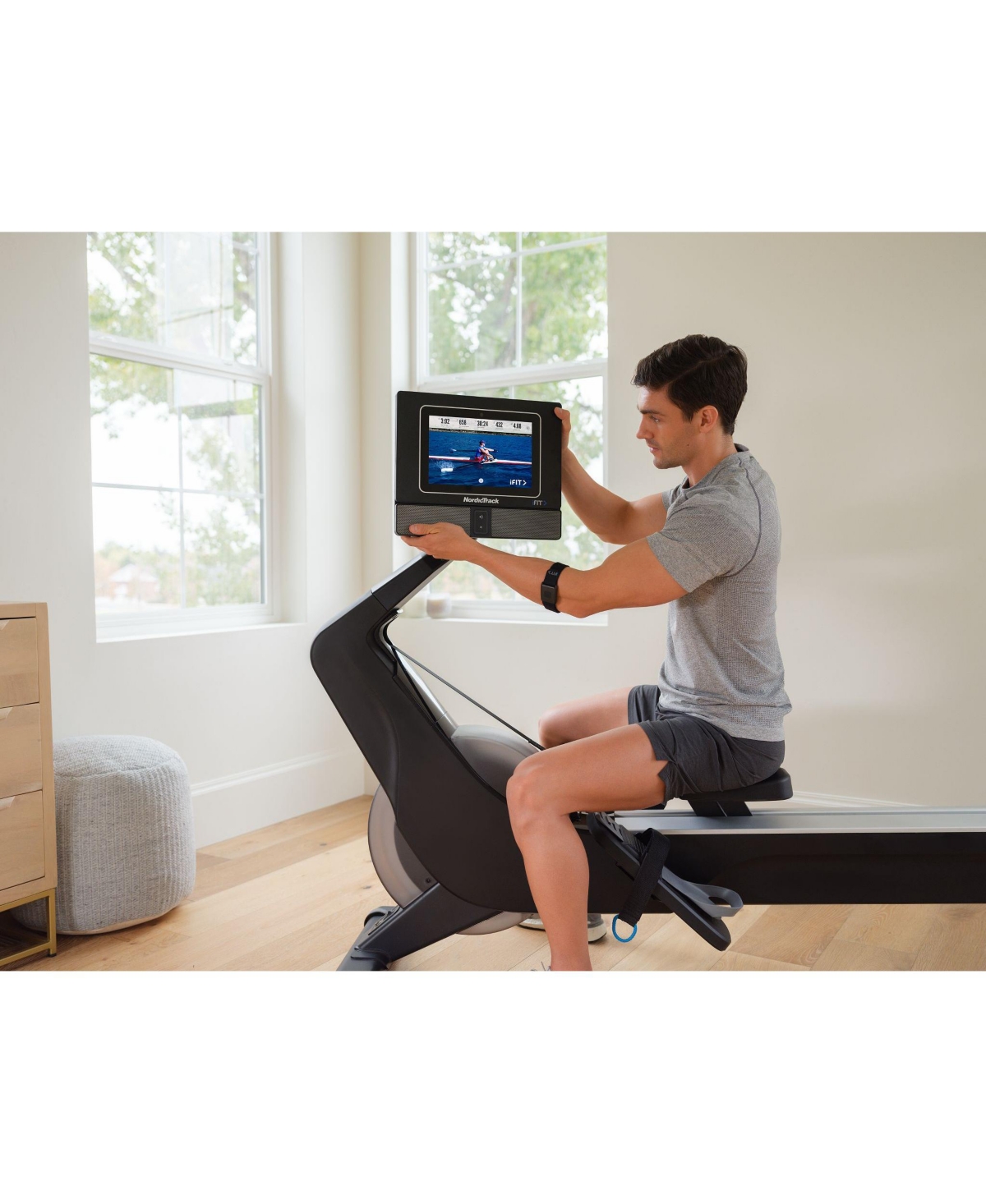 NordicTrack RW700 iFIT-enabled Rower with inch Pivoting Touchscreen