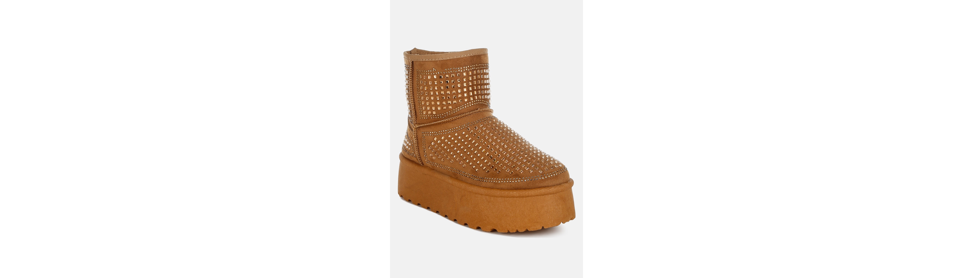 Xoras Chunky Rhinestones Ankle Boots Women