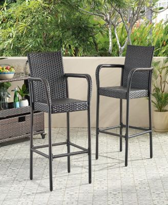 Modern Faux Rattan Outdoor Barstools: Durable, Stylish, And Weather-Resistant