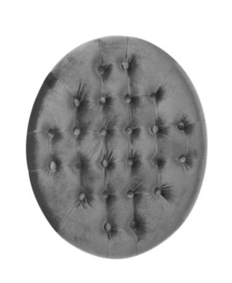 Luxurious Velvet Ottoman with Studded Rim for Comfort and Style