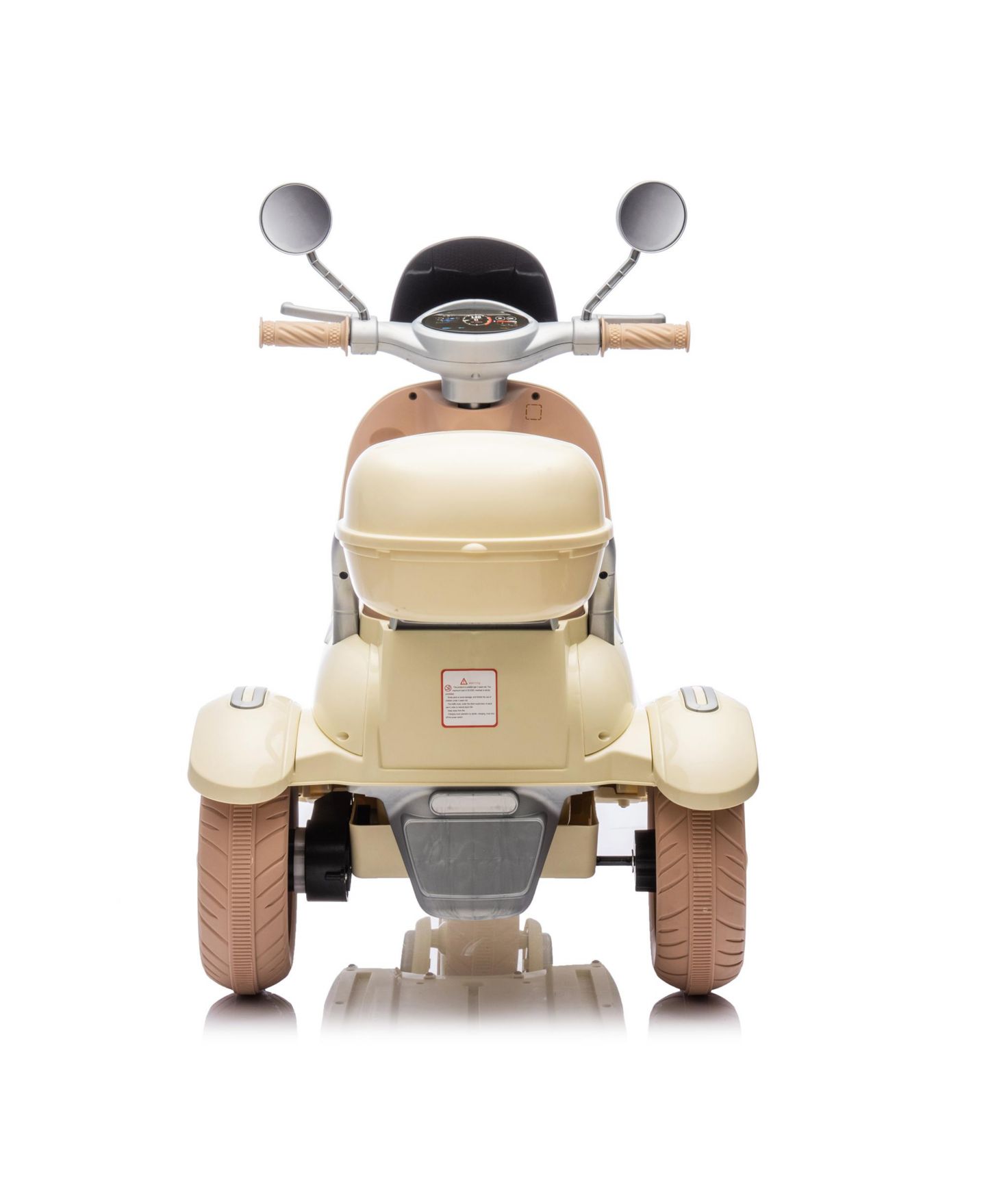 Детская игрушка Streamdale Furniture 3-Wheel Electric Kids Motorcycle with Storage Dual-Seat Ride-On Toy, 3–6 лет, цвет: Бежевый — фото 3