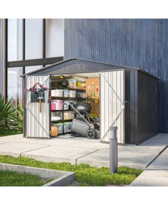 Streamdale Outdoor Metal Shed with Lockable Doors (10x8 FT