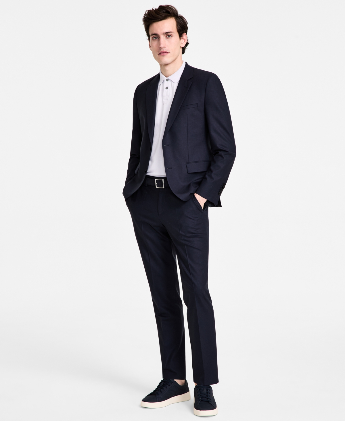 Hugo Boss Hugo By  Men's Modern-fit Wool Blend Suit In Navy