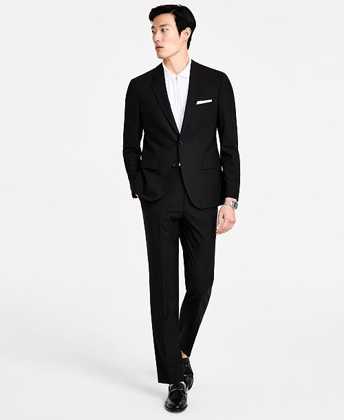 alfani HUGO by Hugo Boss Men's Modern-Fit Wool Blend Suit Men's Fashion & Accessories