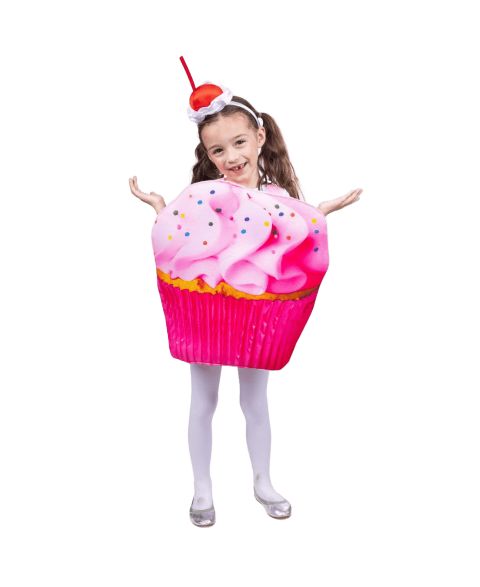 Dress Up America Pink Cupcake Tunic & Headband Costume Set - Kids Girls