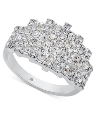 I.N.C. International Concepts - Silver-Tone Pav&eacute; Statement Ring