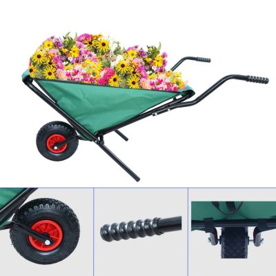 Streamdale Collapsible Wheelbarrow 176 lbs, 10" Tire, Oxford Cloth