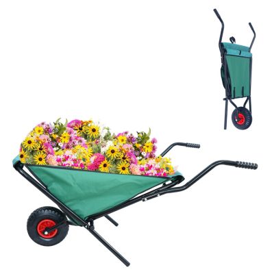 Streamdale Collapsible Wheelbarrow 176 lbs, 10" Tire, Oxford Cloth