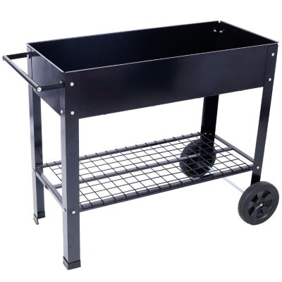 Streamdale Elevated Metal Planter Mobile, Ergonomic, Black