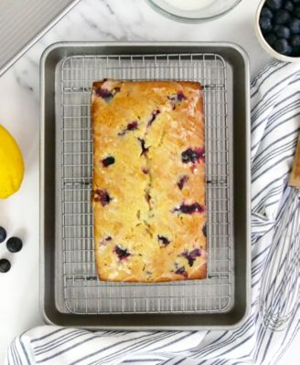 Non-Stick Aluminum 2 Piece Quarter Sheet Pan and Baking Rack Set