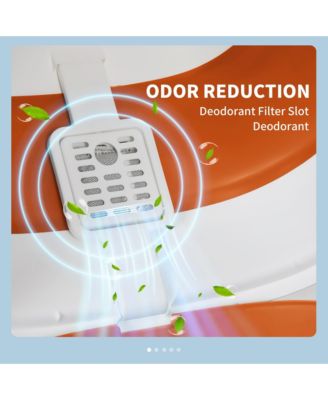 Cat Litter Box with Lid, Covered Litter Box w/ High Sides, Air Freshener, Large Two-Way Entrance Kitty Litter Box, Foldable, Easy Clean, Orange, and Black