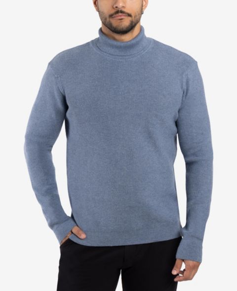 Мужской свитер SPRING + MERCER Ribbed Turtle Neck, цвет: Меланжевый сланцевый