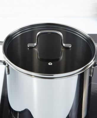 DiNA Helix Recycled 18/10 Stainless Steel 10" Stockpot 7qt., Glass Lid