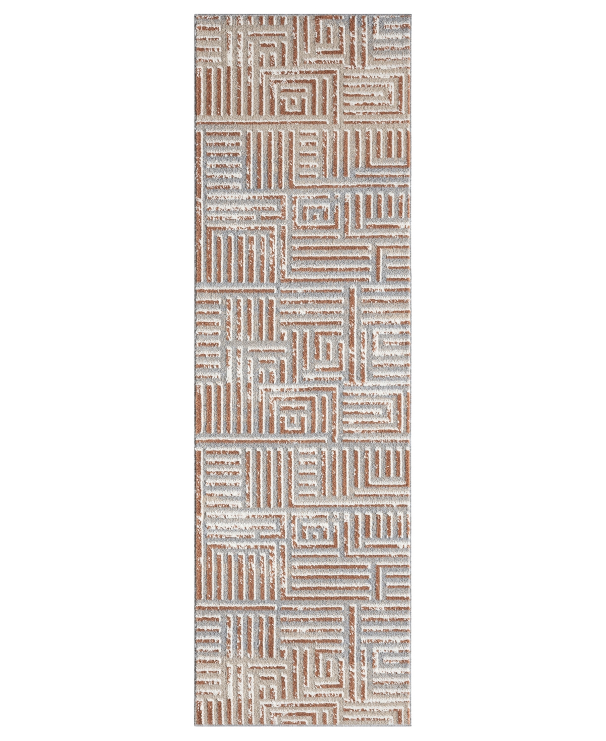 Lr Home Willa Vis-1 2'2"x7' Runner Area Rug In Beige,rust