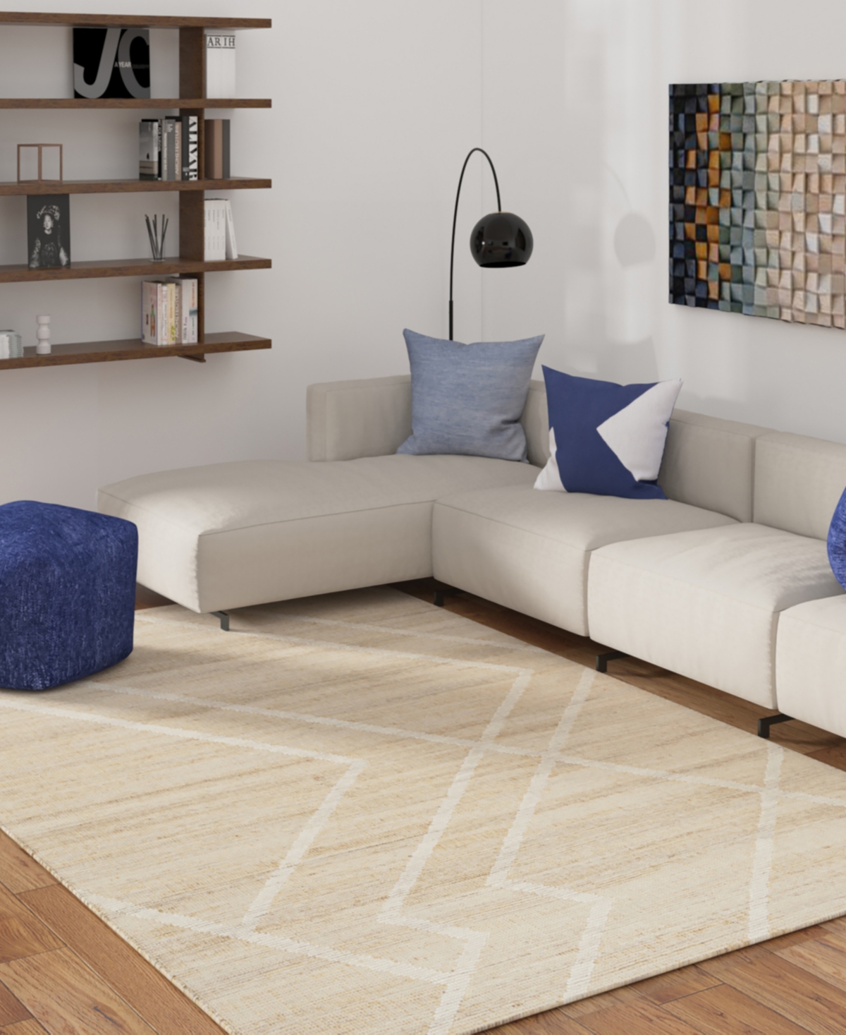 Lr Home Xanda Wil-575 5'x7'9" Area Rug In Ivory,tan